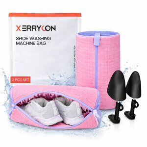 Shoe Washing Machine Laundry Bag with Shoe Trees Shoe Bag for Washer, 2pc